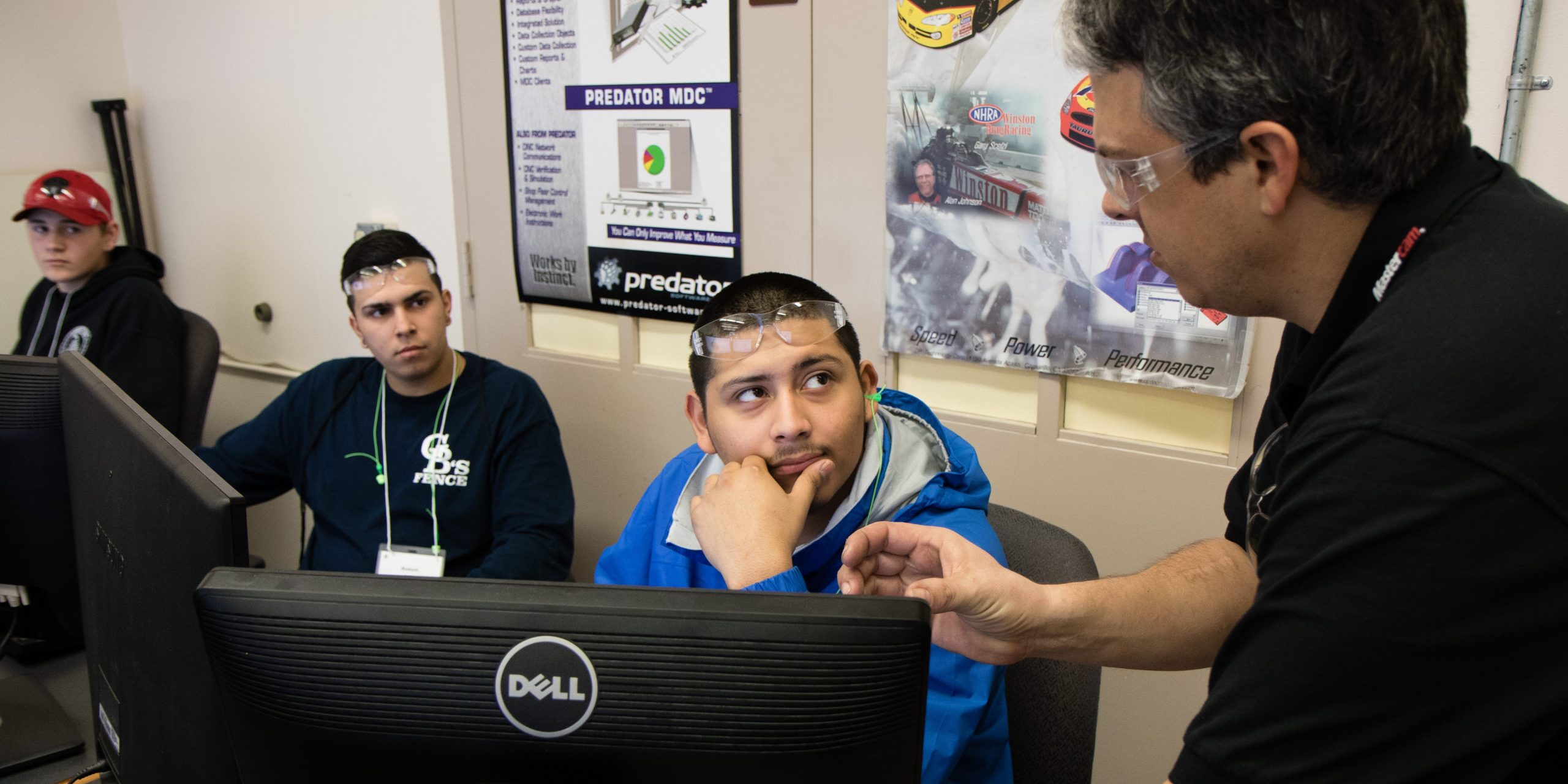 Students in LCC's Manufacturing Lab